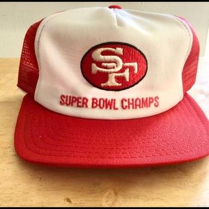VTG Lucky Stripes Hat SF 49ers Super Bowl Champs